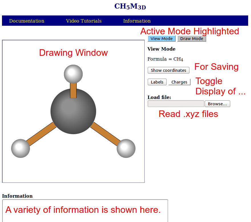 View Mode Interface with sections labeled